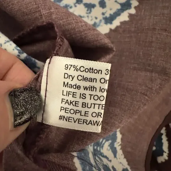 NWTs Never A Wallflower  Button Front Elastic Collar Shirt Dress (S) - Picture 14 of 15